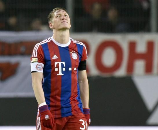 Bastian Schweinsteiger and Bayern Munich will want to bounce back from the defeat to Wolfsburg Bastian Schweinsteiger Bayern Munich