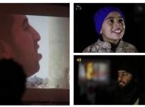 The dreaded Islamic State terrorist group set up huge projector screen in to show people how the Jordanian pilot was burned alive.