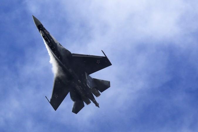 Indonesia is negotiating buying Sukhoi Su-35. In Picture: A Sukhoi SU-35 fighter aircraft participates in a flying display during the 50th Paris Air Show at the Le Bourget airport, near Paris. Sukhoi Su-35