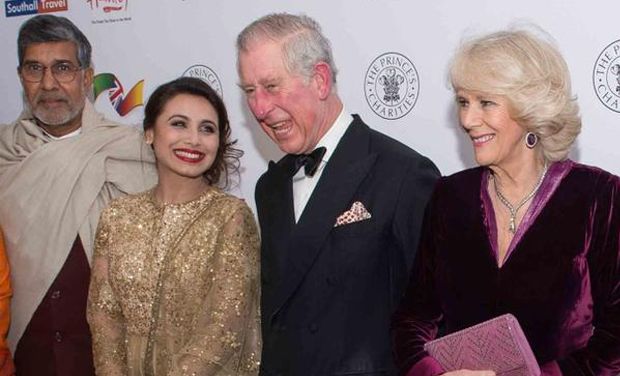Rani Mukherjee with Prince William and Camila Parker