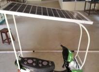 The bike can run on solar as well as electric power
