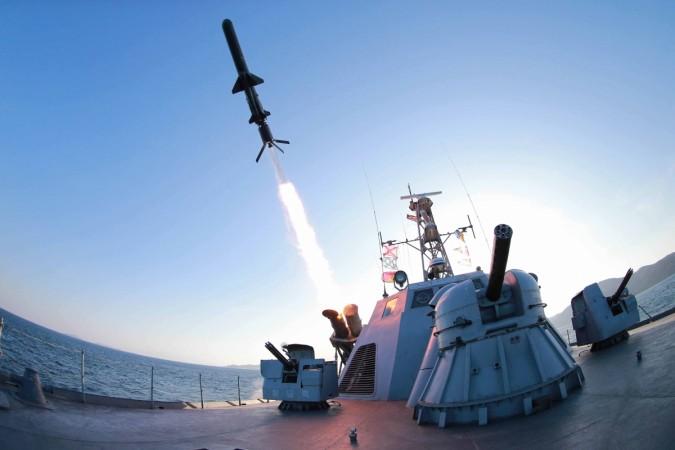 A missile is fired from a naval vessel during the test-firing of a new type of anti-ship cruise missile to be equipped at Korean People's Army (KPA) naval units in this undated photo released by North Korea's Korean Central News Agency (KCNA) in Pyongyang February 7, 2015 A missile is fired from a naval vessel during the test-firing of a new type of anti-ship cruise missile to be equipped at Korean People's Army (KPA) naval units in this undated photo released by North Korea's Korean Central News Agency (KCNA) in Pyongyang