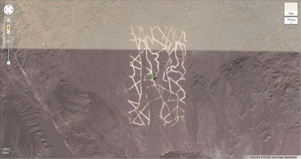 This outlandish pattern in the middle of a desert google maps secret 3