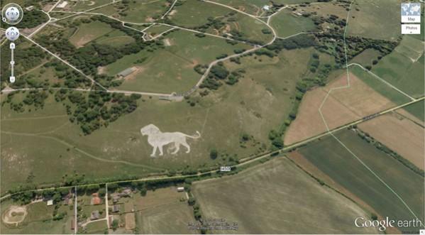An oversized British lion google maps secret 7