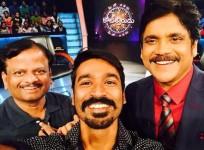 Dhanush Promoting Anegan in Telugu crorepati show with Nagarjuna