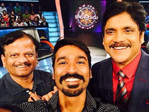 Dhanush Promoting Anegan in Telugu crorepati show with Nagarjuna Dhanush Promoting Anegan in Telugu crorepati show with Nagarjuna