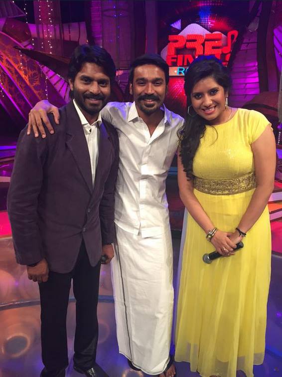 Dhanush Promoting Anegan in Super Singer Reality Show Dhanush Promoting Anegan in Super Singer Reality Show