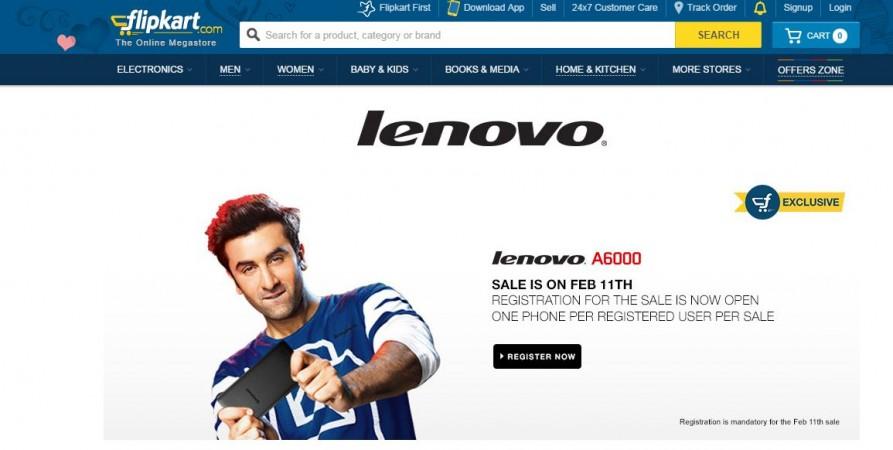 Lenovo A6000 Flipkart Flash Sale to Start on 11 February; 30,000 Units up for Grabs