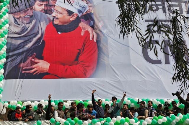 Delhi Elections: Supporters Celebrate As AAP Sweeps Victory [PHOTOS ...