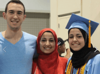 Chapel Hill shooting victims Deah Barakat, 23, and his wife Yusor Mohammad, 21 and sister-in-law Razan Abu-Salha,19.