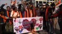 Representational Picture: Hindu activists slam Valentine's Day Hindu activists slam Valentine's Day
