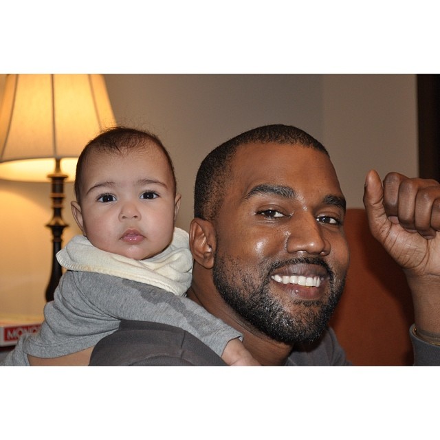 Kenye West with North West Kenye West with North West