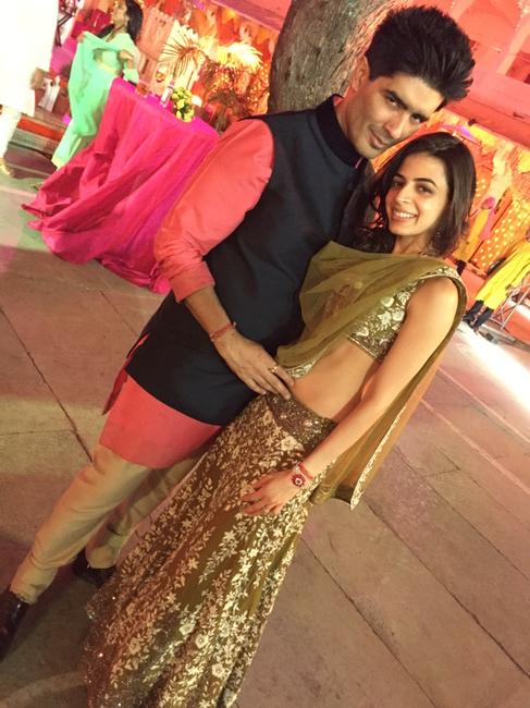 Manish Malhotra with Ambika. Manish Malhotra with Ambika