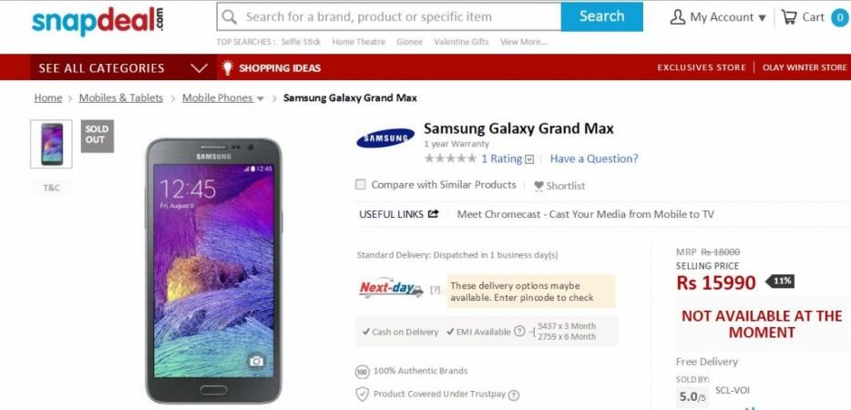 Samsung Galaxy Grand Max with Snapdragon 410 SoC Listed Online in India; Price, Specifications Samsung Galaxy Grand Max with Snapdragon 410 SoC Listed Online in India; Price, Specifications