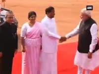 sri-lankan-president-maithripala-sirisena-gets-ceremonial-reception-at-rashtrapati-bhawan