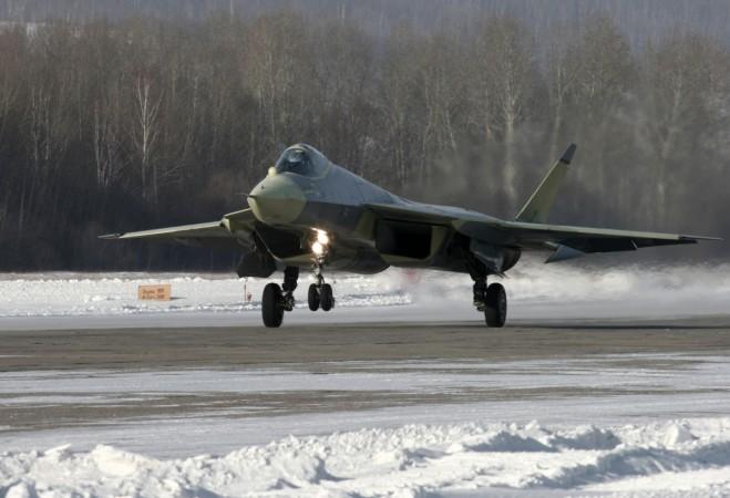 A Russian T-50 fighter lands at an airfield of the Sukhoi aircraft manufacturing plant in Komsomolsk-on-Amur. A new fighter aircraft seen as Russia's response to U.S. advances in military aviation made a successful first test flight, plane maker Sukhoi said. Sukhoi T-50