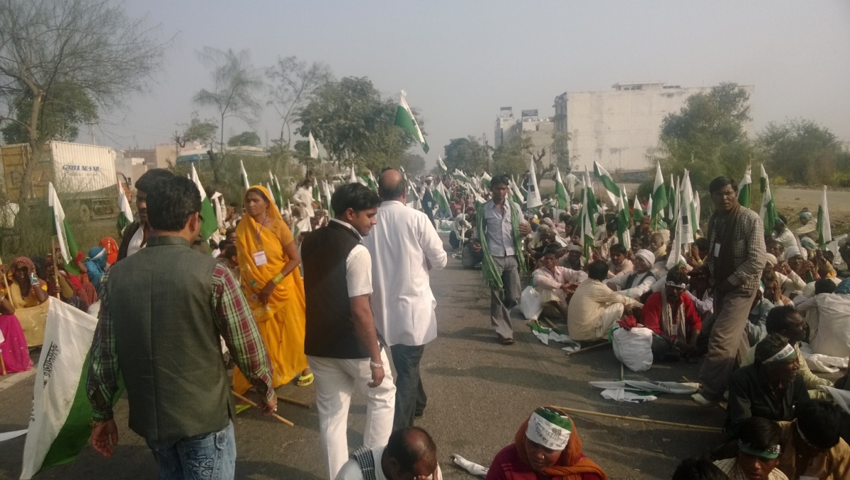 Protesters March against the Land Acquisition Ordinance