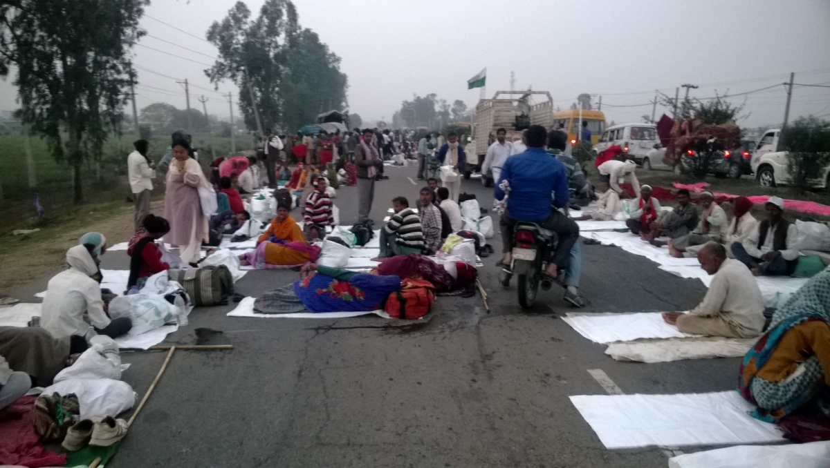 Protesters March against the Land Acquisition Ordinance