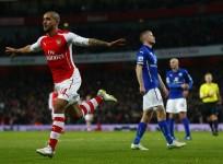Theo Walcott Arsenal Leicester City