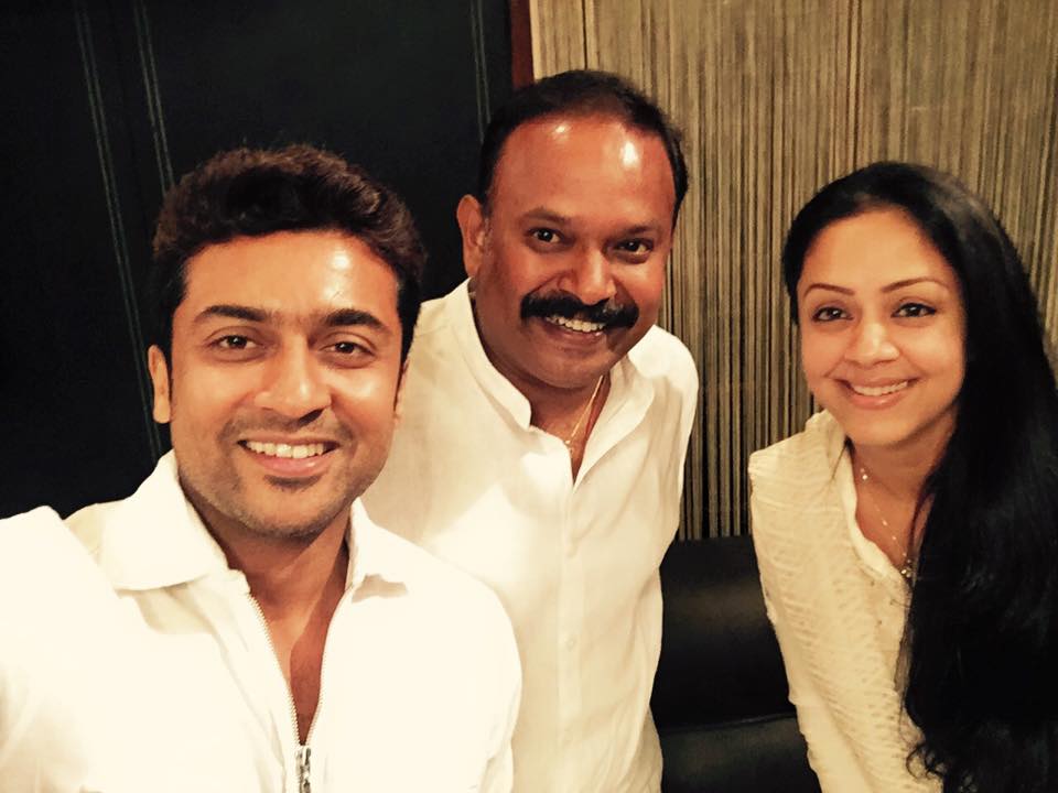 Suriya, Venkat Prabhu and Jyothika
