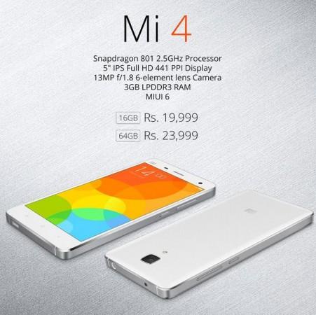 Xiaomi Mi4 Flipkart Flash Sale to Go Live on 03 March Xiaomi Mi4 Flipkart Flash Sale to Go Live on 03 March
