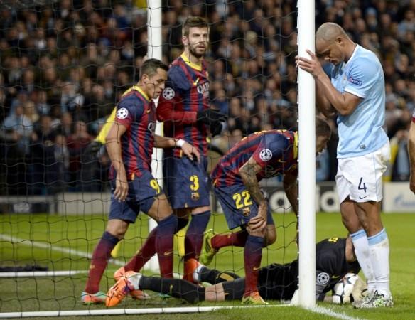 Manchester City were beaten by Barcelona at the same stage of the Champions League last season Manchester City vs Barcelona