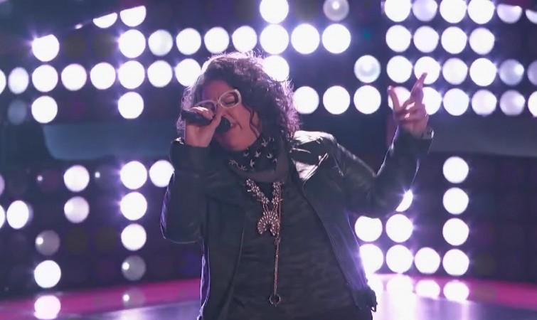 Sarah Potenza performing "Stay With Me" by The Faces on "The Voice" US Season 8 Blind Auditions