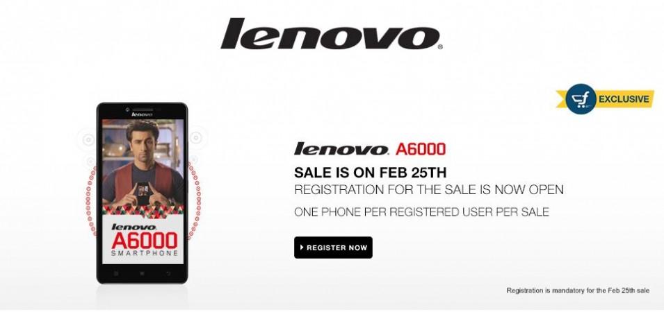 Lenovo A6000 Flipkart Flash Sale 5.0 to Kick-off on 25 February; 25,000 Units up for Grabs Lenovo A6000 Flipkart Flash Sale 5.0 to Kick-off on 25 February; 25,000 Units up for Grabs