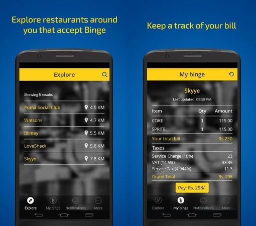 Pay your pubs and restaurants bill directly through Binge Pay your pubs and restaurants bill directly through Binge