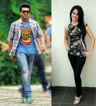 Kriti Kharbanda and Ram Charan Teja Kriti Kharbanda and Ram Charan Teja