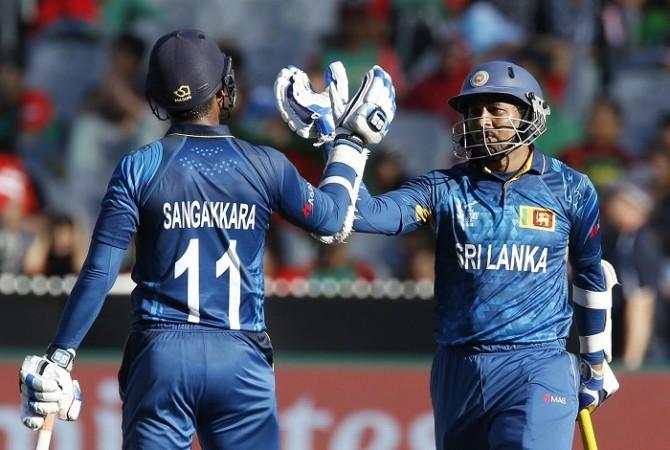 Kumar Sangakkara and Tillakaratne Dilshan put on a massive partnership to take the game away from Bangladesh Kumar Sangakkara Tillakaratne Dilshan Sri Lanka