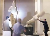 A new Isis video published on Thursday showed jihadists attacking and destroying centuries old Iraqi artifacts.