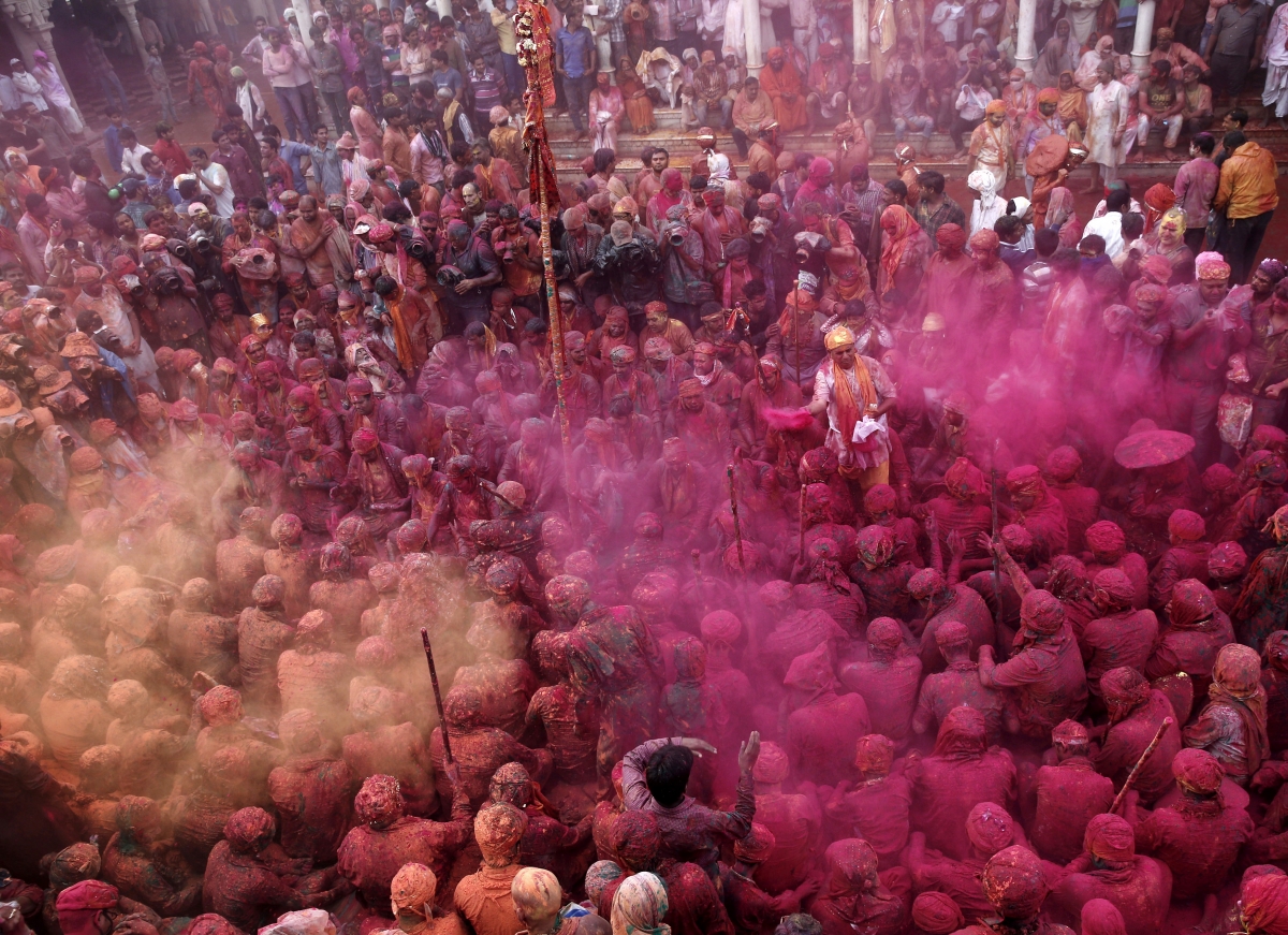 Representational Image. Holi 2015: Spectacular Images of 'Lathmar Holi' Celebrated in Mathura, Vrindavan