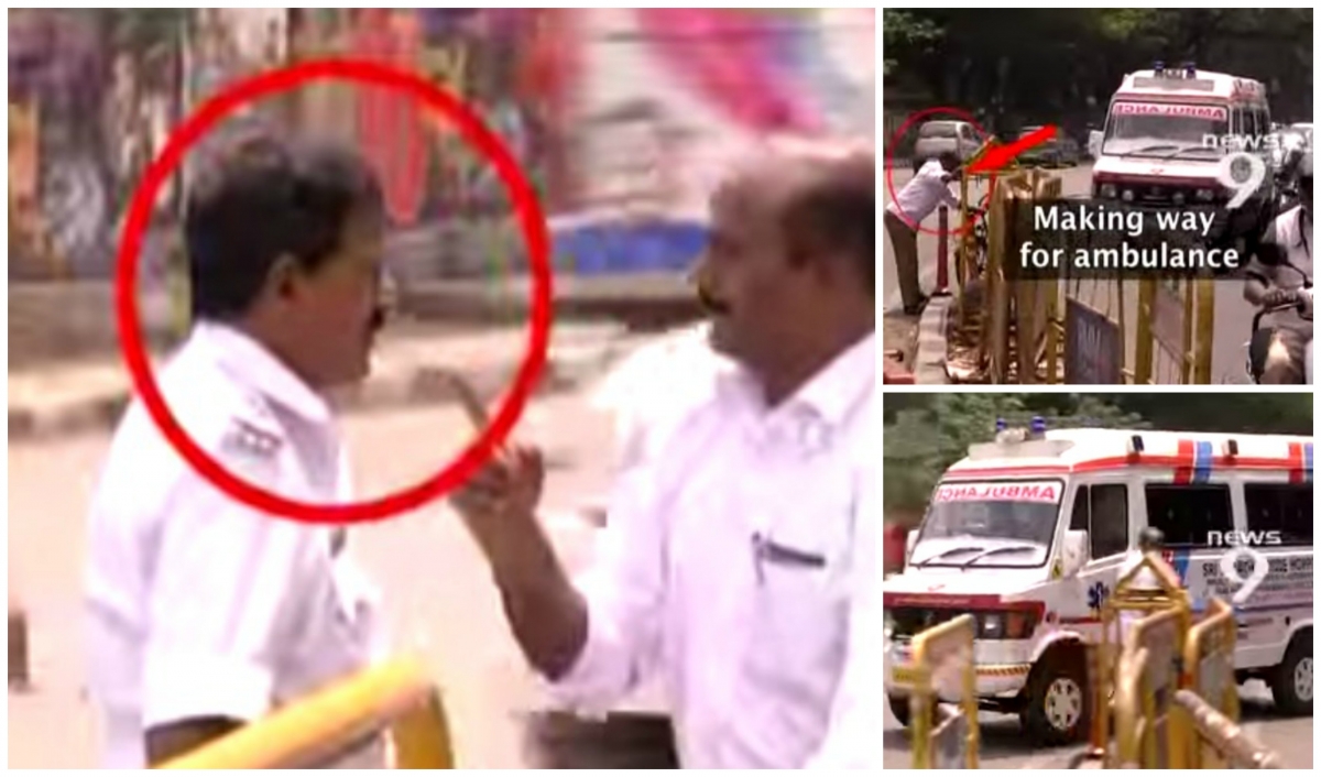 Bangalore Cop Attacking Ex-Army Man