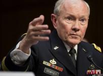 Chairman of the Joint Chiefs of Staff Army Gen. Martin Dempsey testifies before a Senate Armed Services Committee hearing in review of the Defense Authorization Request for Fiscal Year 2016 on Capitol Hill in Washington March 3, 2015.