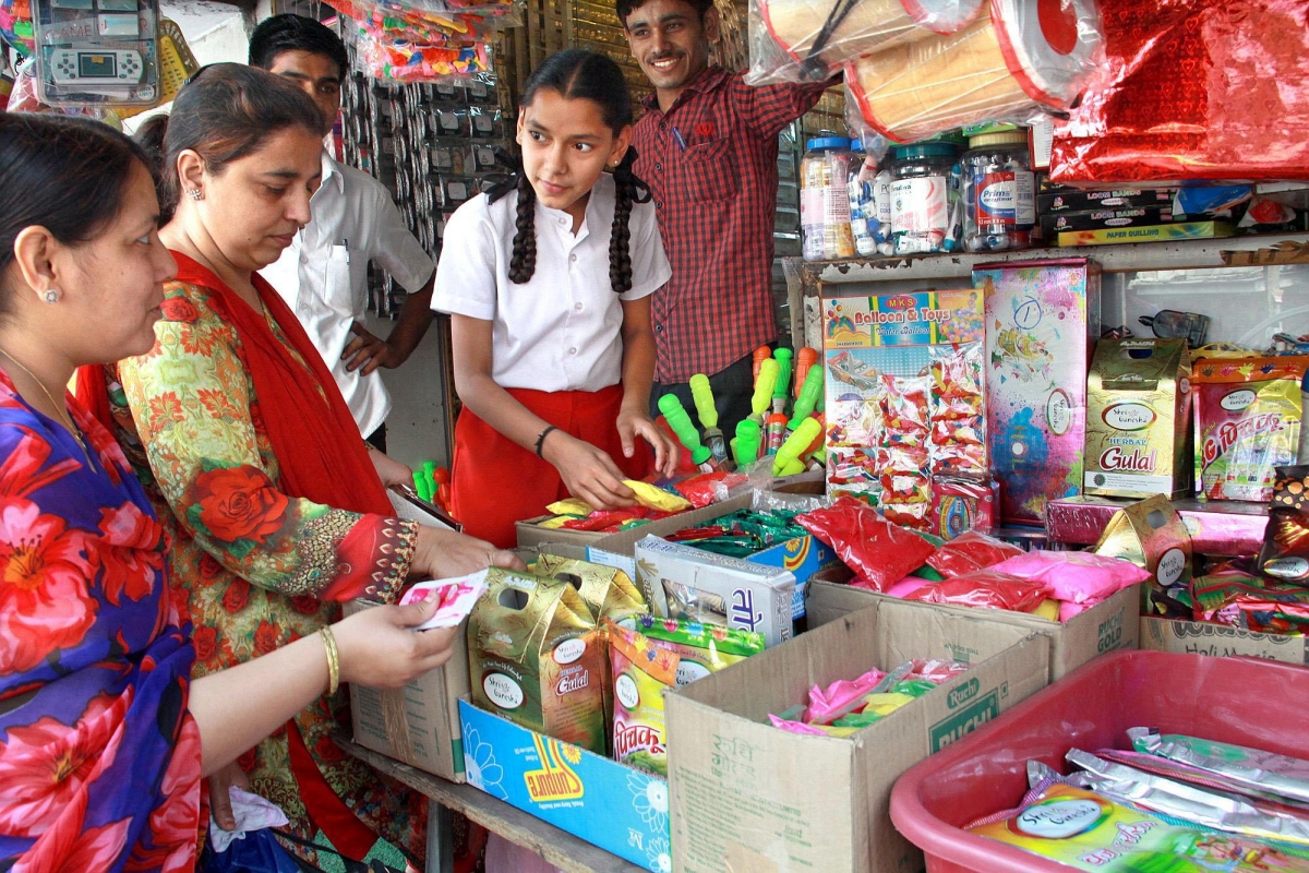 Holi shopping in Bengaluru