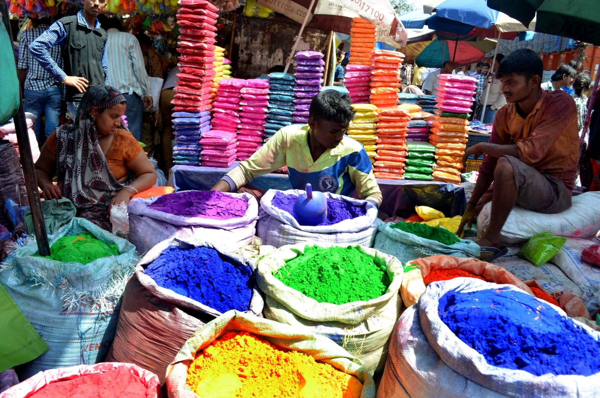 Holi shopping in Hyderabad