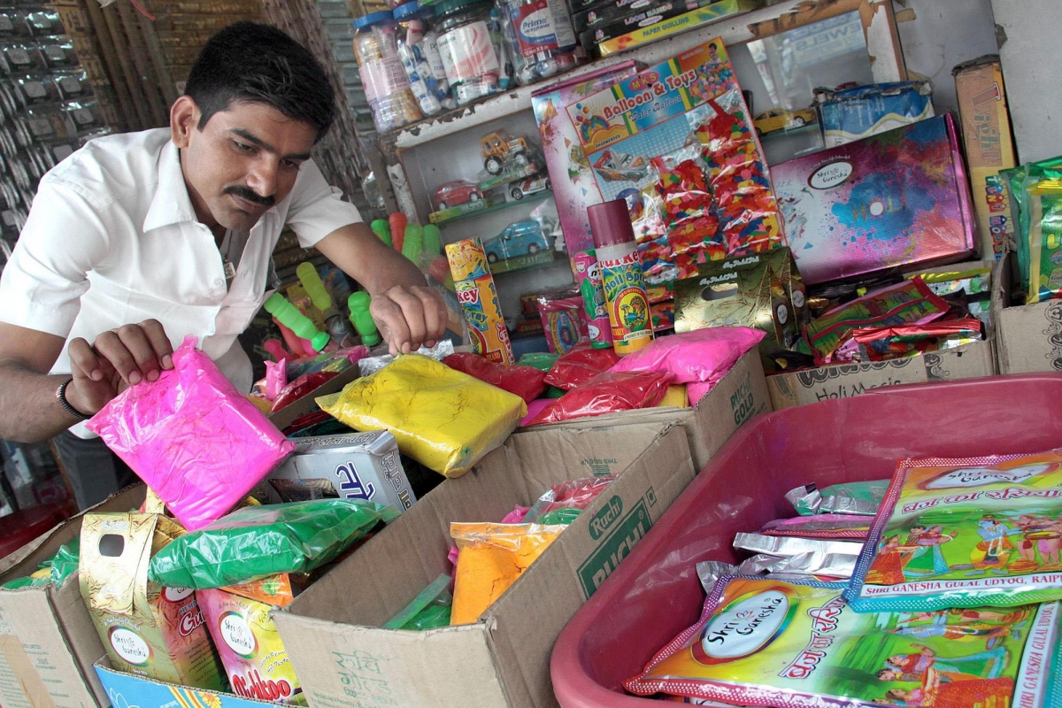 Holi shopping in Bengaluru