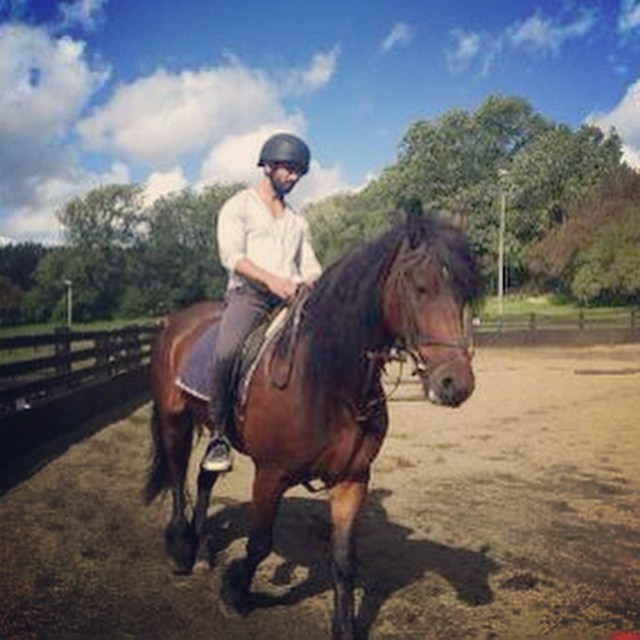 Shahid Kapoor with the horse Rocky. Shahid Kapoor