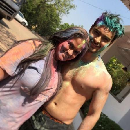 Salman Khan's sister Arpita Khan Sharma and Aayush Sharma's Holi celebration Salman Khan's Holi celebration