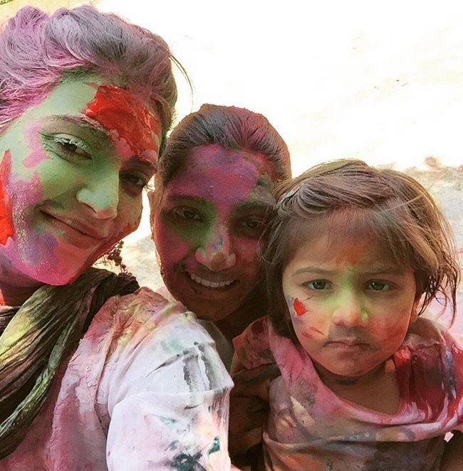 'Bigg Boss 8' contestant Karishma Tanna celebrating Holi Karishma Tanna