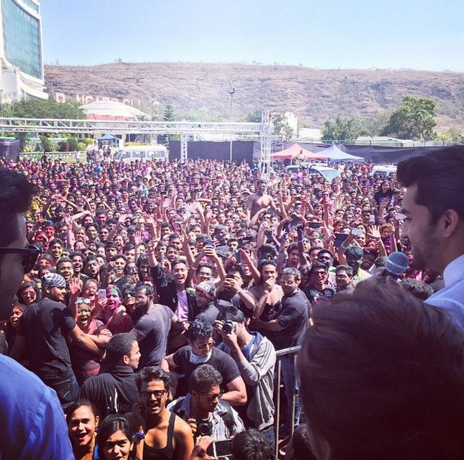 Gautam Gulati celebrating Holi with his fans GGians in Pune Gautam Gulati