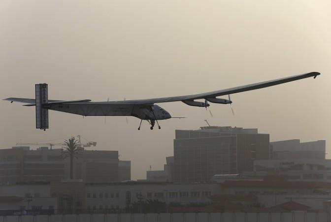 The Solar Impulse 2 takes off at Al Bateen airport in Abu Dhabi March 9, 2015. The Solar Impulse 2 takes off at Al Bateen airport in Abu Dhabi March 9, 2015.