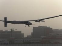 The Solar Impulse 2 takes off at Al Bateen airport in Abu Dhabi March 9, 2015.