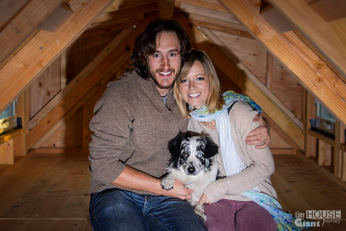 Guillaume Dutilh and Jenna Spesard. Tiny House Giant Journey