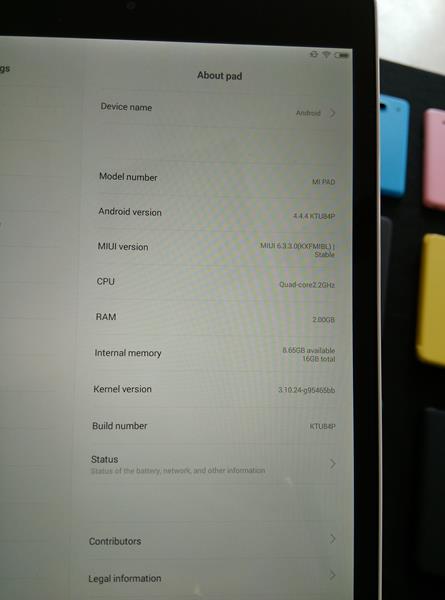 Mi pad Configuration/ Settings