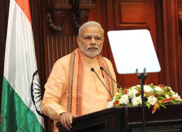Prime Minister Narendra Modi addresses at the Joint Press Statement, in Colombo, Sri Lanka on March 13, 2015