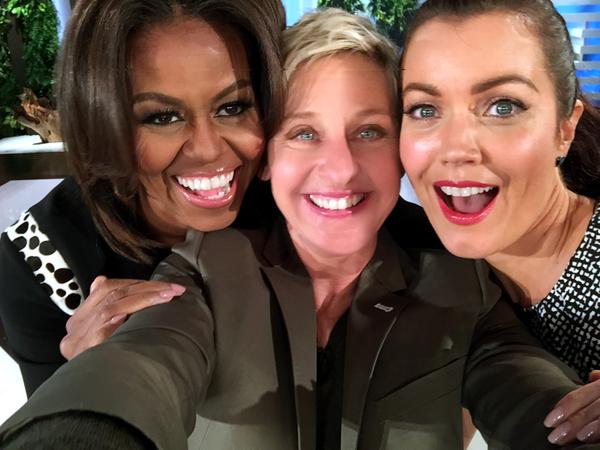 Michelle Obama with Ellen DeGeneres Michelle Obama with Ellen DeGeneres