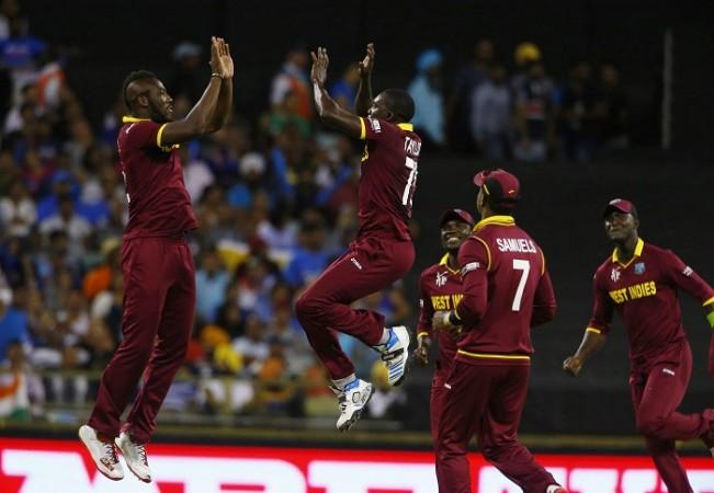 West Indies still have a chance of making the quarterfinals after their win over the UAE Andre Russell Jerome Taylor West Indies ICC Cricket World Cup 2015