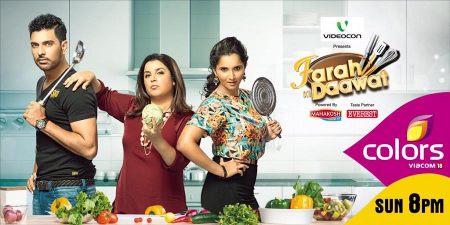 Yuvraj Singh, Sania Mirza on 'Farah Ki Daawat' Yuvraj Singh, Sania Mirza on 'Farah Ki Daawat'